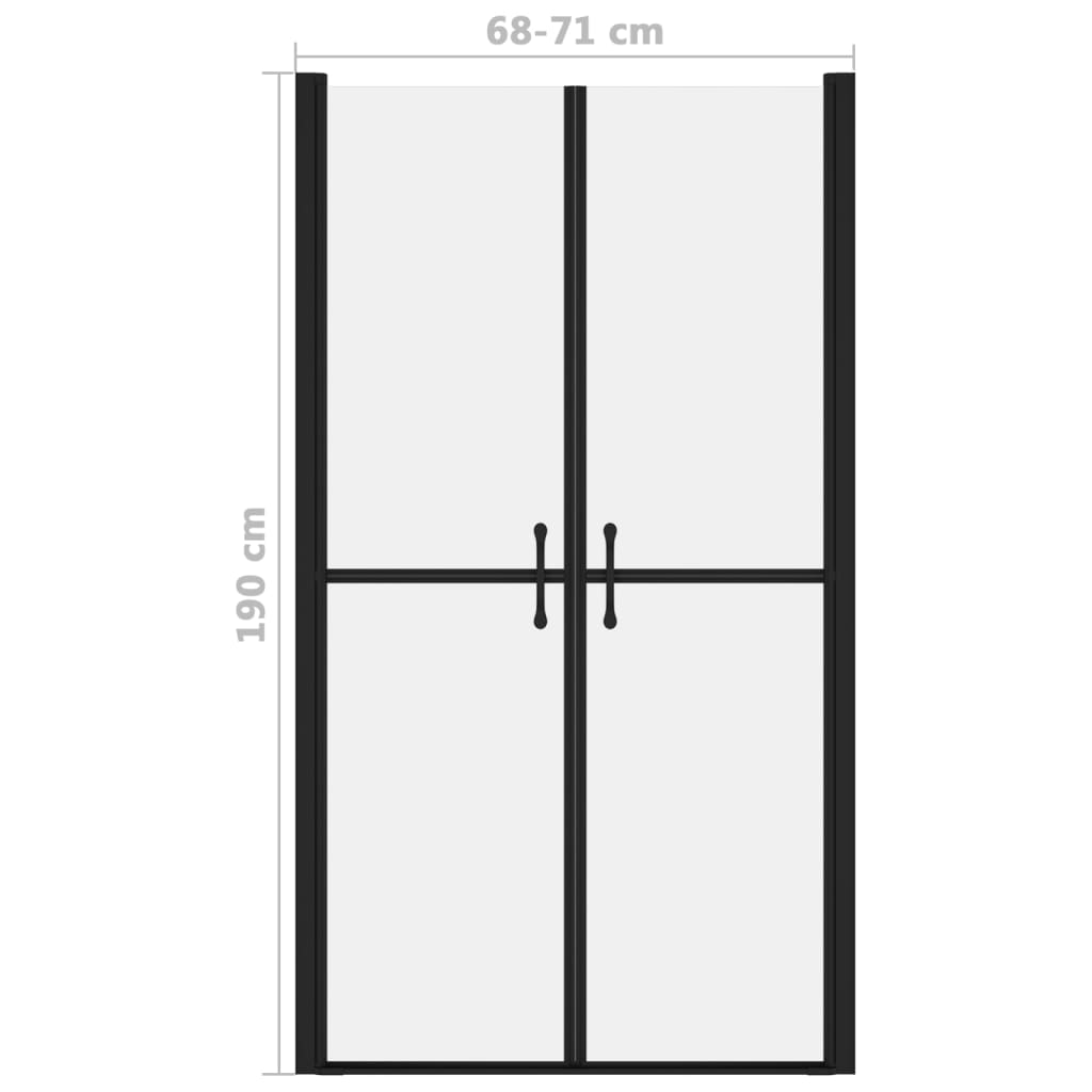 vidaXL Ușă cabină de duș, mată, (68-71)x190 cm, ESG vidaXL Ușă cabină de duș, mată, (68-71)x190 cm, ESG