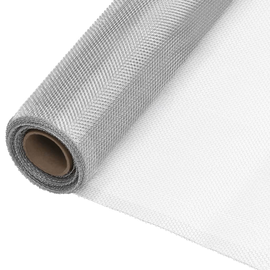vidaXL Plasă de sârmă, argintiu, 80x1000 cm, aluminiu