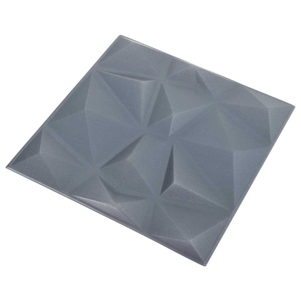 vidaXL Panouri de perete 3D 24 buc. gri 50x50 cm model diamant 6 m²