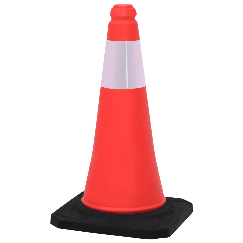 vidaXL Conuri rutiere reflectorizante cu baze grele 4 buc. 50 cm vidaXL Conuri rutiere reflectorizante cu baze grele 4 buc. 50 cm