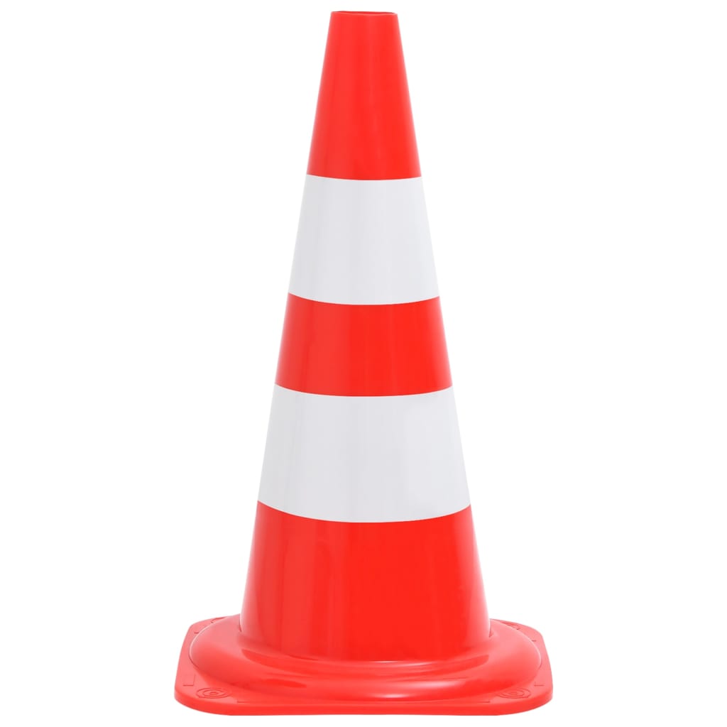 vidaXL Conuri rutiere reflectorizante, 4 buc., roșu și alb, 50 cm vidaXL Conuri rutiere reflectorizante, 4 buc., roșu și alb, 50 cm
