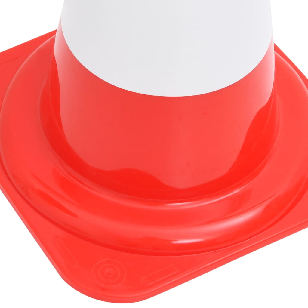 vidaXL Conuri rutiere reflectorizante, 4 buc., roșu și alb, 50 cm vidaXL Conuri rutiere reflectorizante, 4 buc., roșu și alb, 50 cm