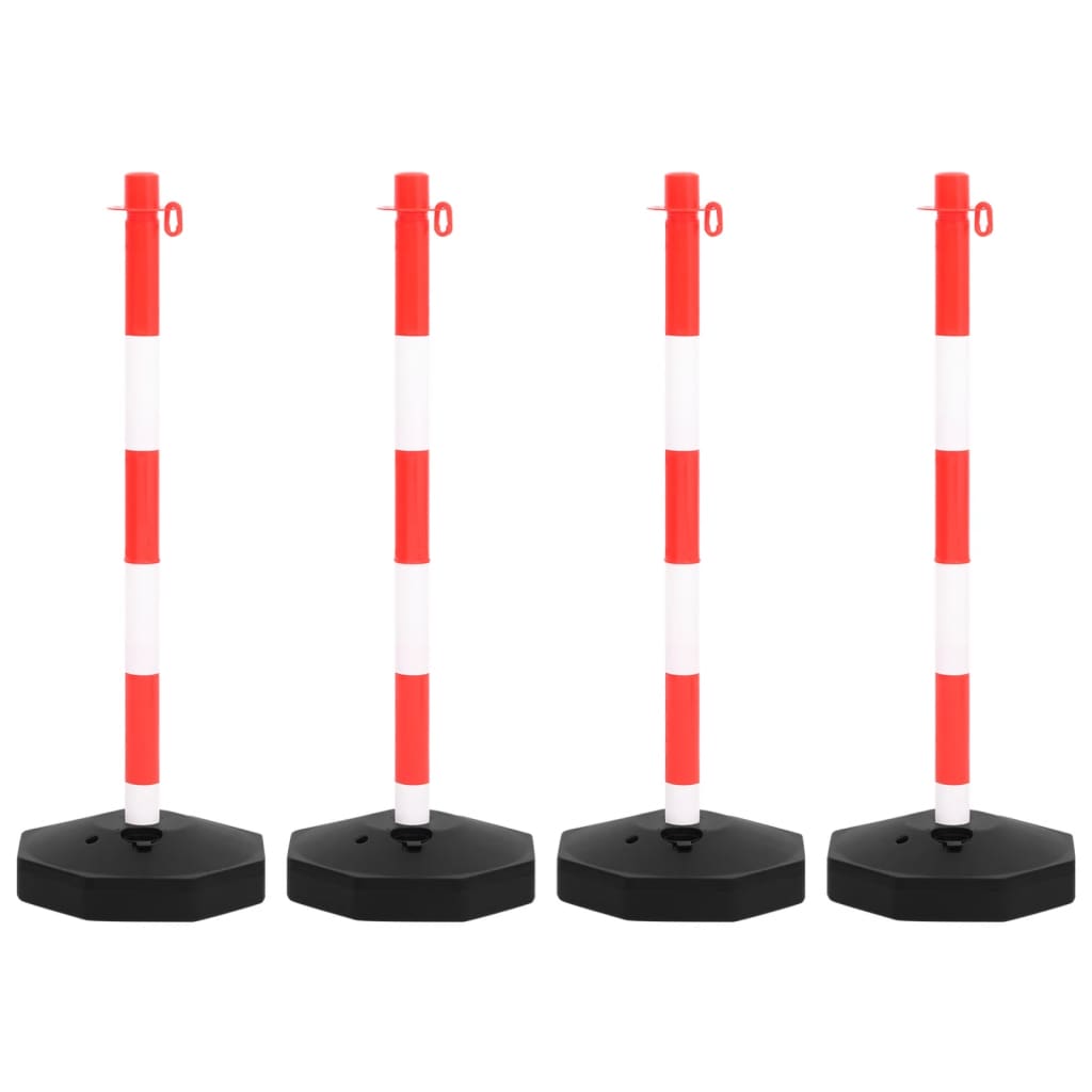 vidaXL Set stâlp semnalizare trafic, cu lanț din plastic de 10 m vidaXL Set stâlp semnalizare trafic, cu lanț din plastic de 10 m