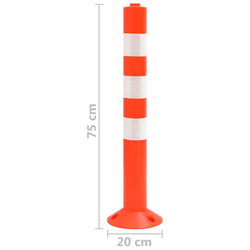 vidaXL Bornă de control trafic, 10 buc., 75 cm, PE vidaXL Bornă de control trafic, 10 buc., 75 cm, PE