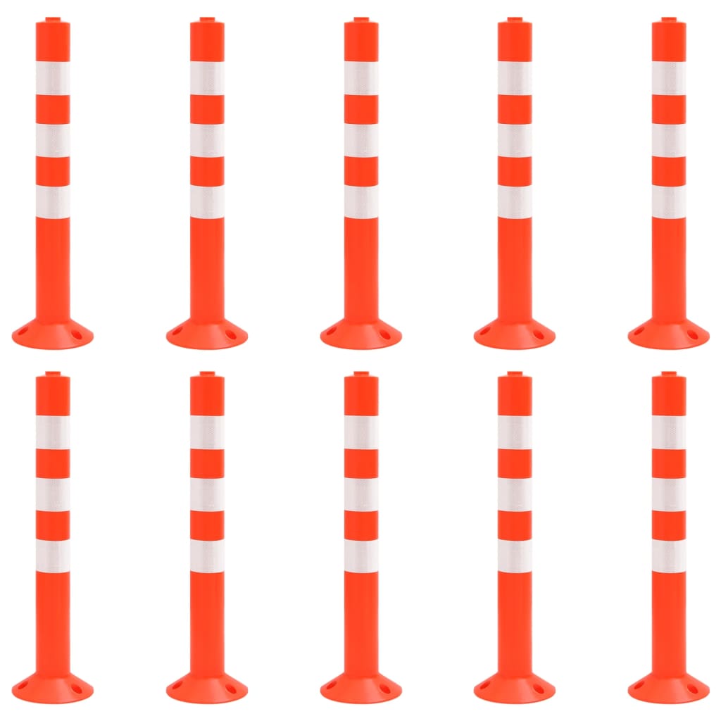 vidaXL Bornă de control trafic, 10 buc., 75 cm, PE vidaXL Bornă de control trafic, 10 buc., 75 cm, PE