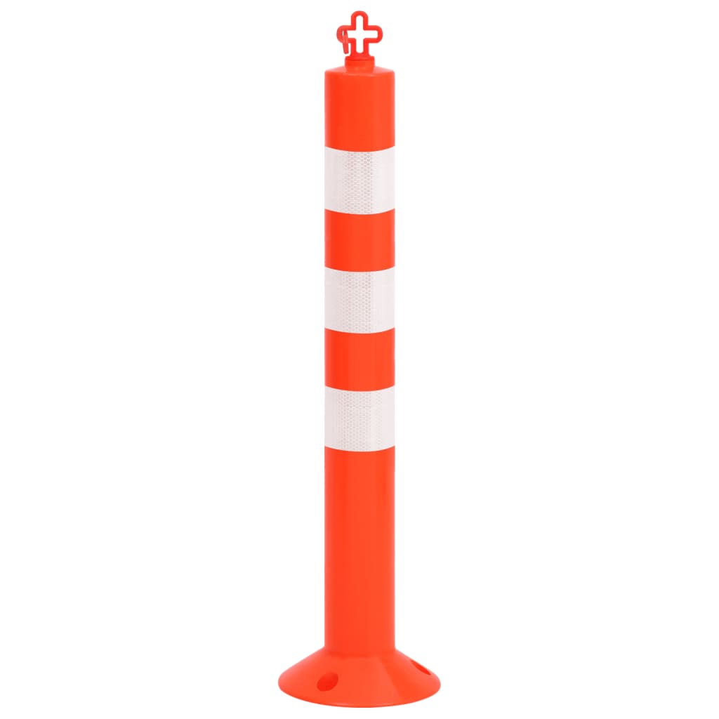 vidaXL Bornă de control trafic cu lanţ, 10 buc., 75 cm, PE vidaXL Bornă de control trafic cu lanţ, 10 buc., 75 cm, PE