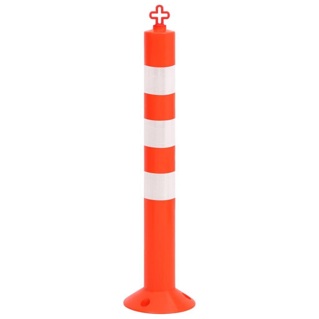 vidaXL Bornă de control trafic cu lanţ, 10 buc., 75 cm, PE vidaXL Bornă de control trafic cu lanţ, 10 buc., 75 cm, PE