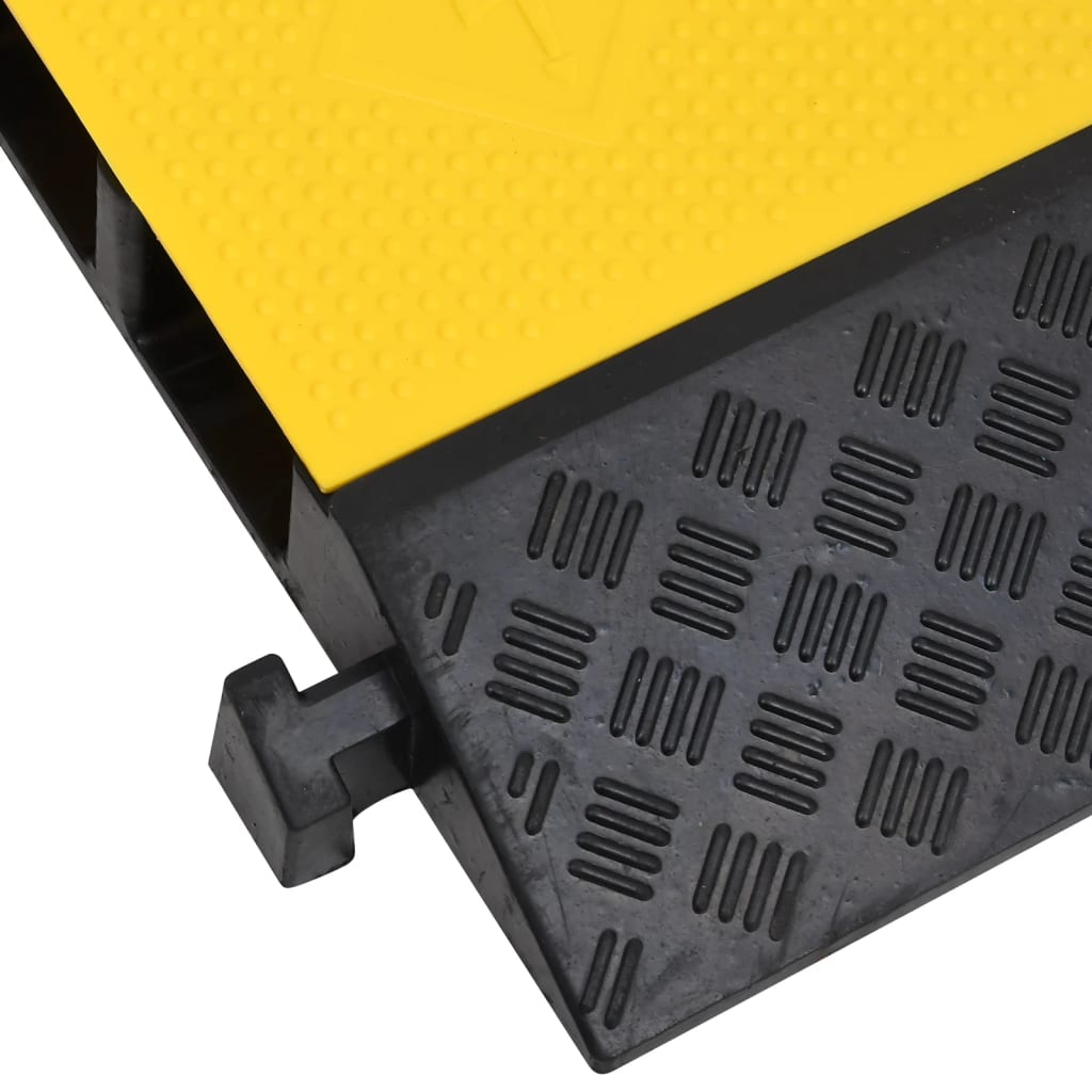 vidaXL Rampă de protecție cabluri, 2 canale, 90 cm, cauciuc vidaXL Rampă de protecție cabluri, 2 canale, 90 cm, cauciuc