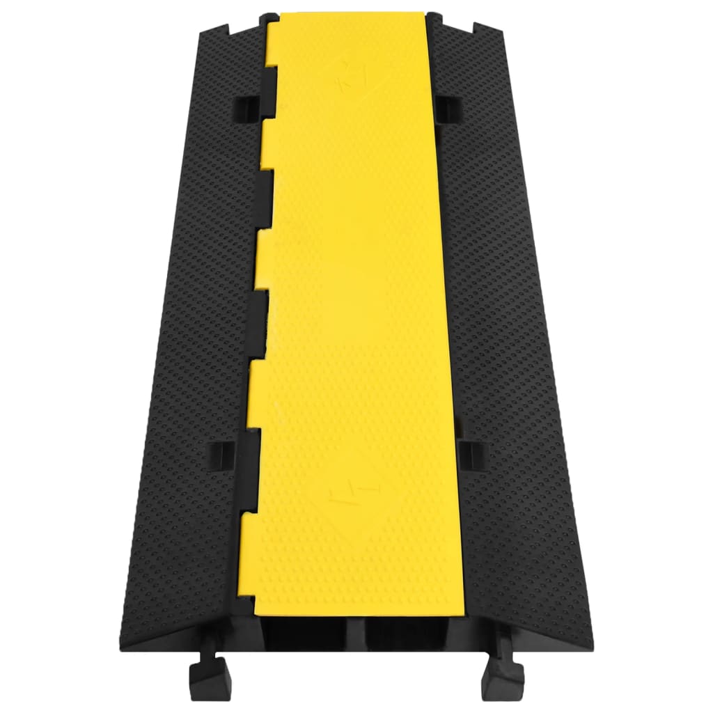 vidaXL Rampă de protecție cabluri, 2 canale, 100 cm, cauciuc