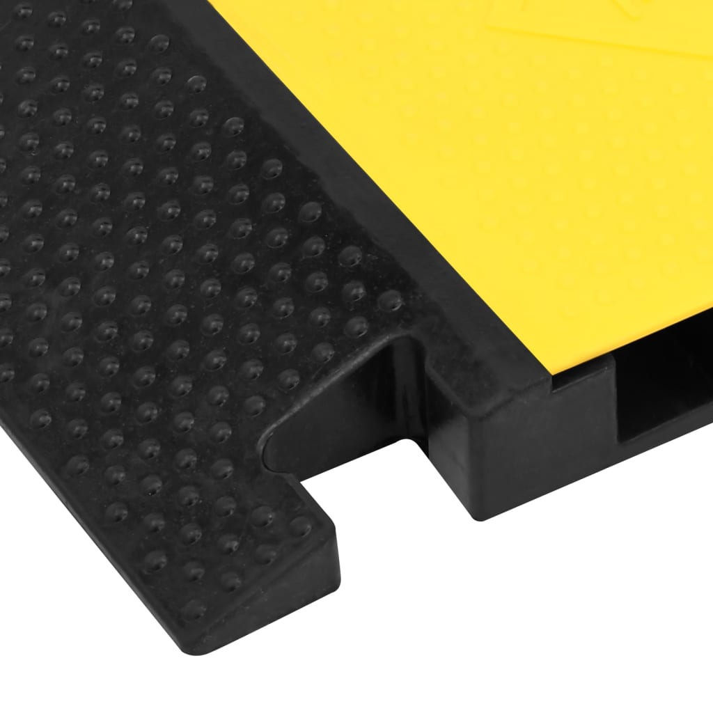vidaXL Rampă de protecție cabluri, 2 canale, 100 cm, cauciuc