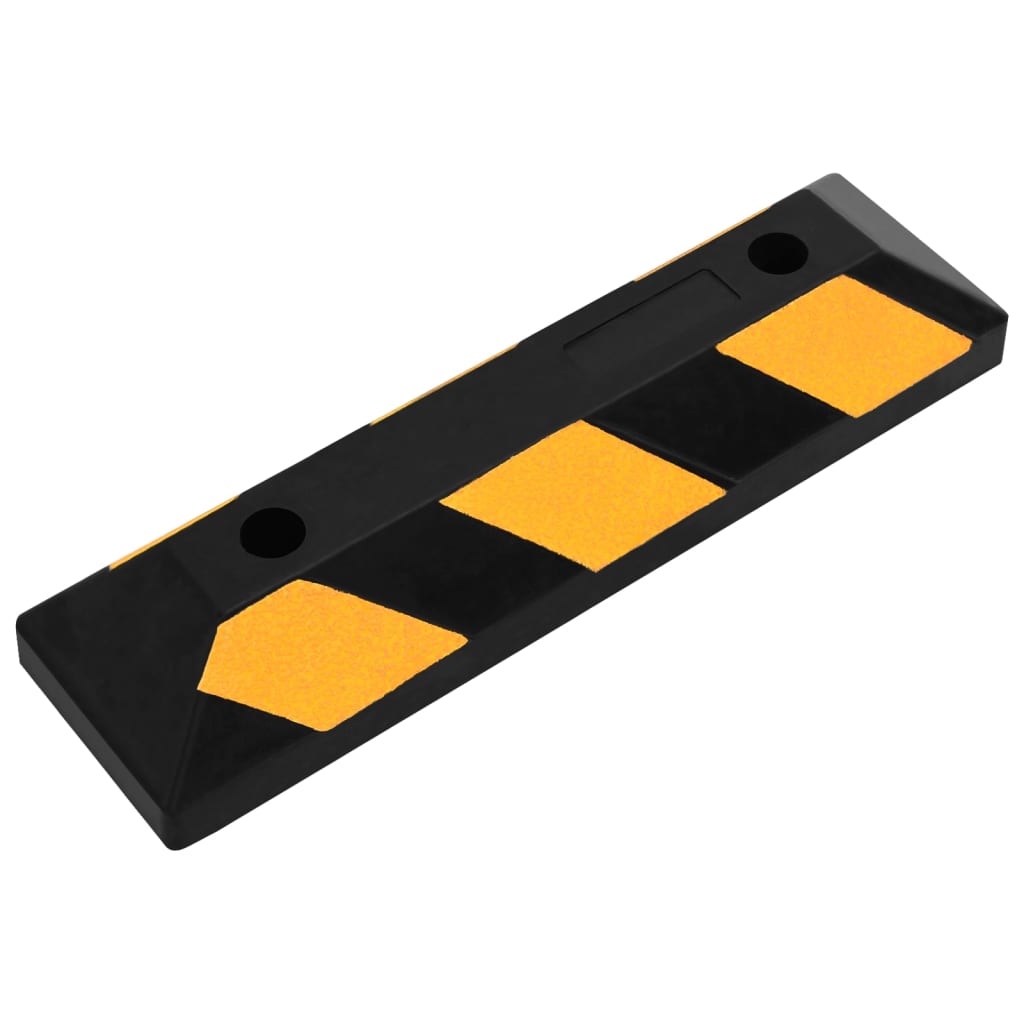 vidaXL Limitatoare parcare reflectorizante 2 buc. 56x15x10 cm cauciuc vidaXL Limitatoare parcare reflectorizante 2 buc. 56x15x10 cm cauciuc