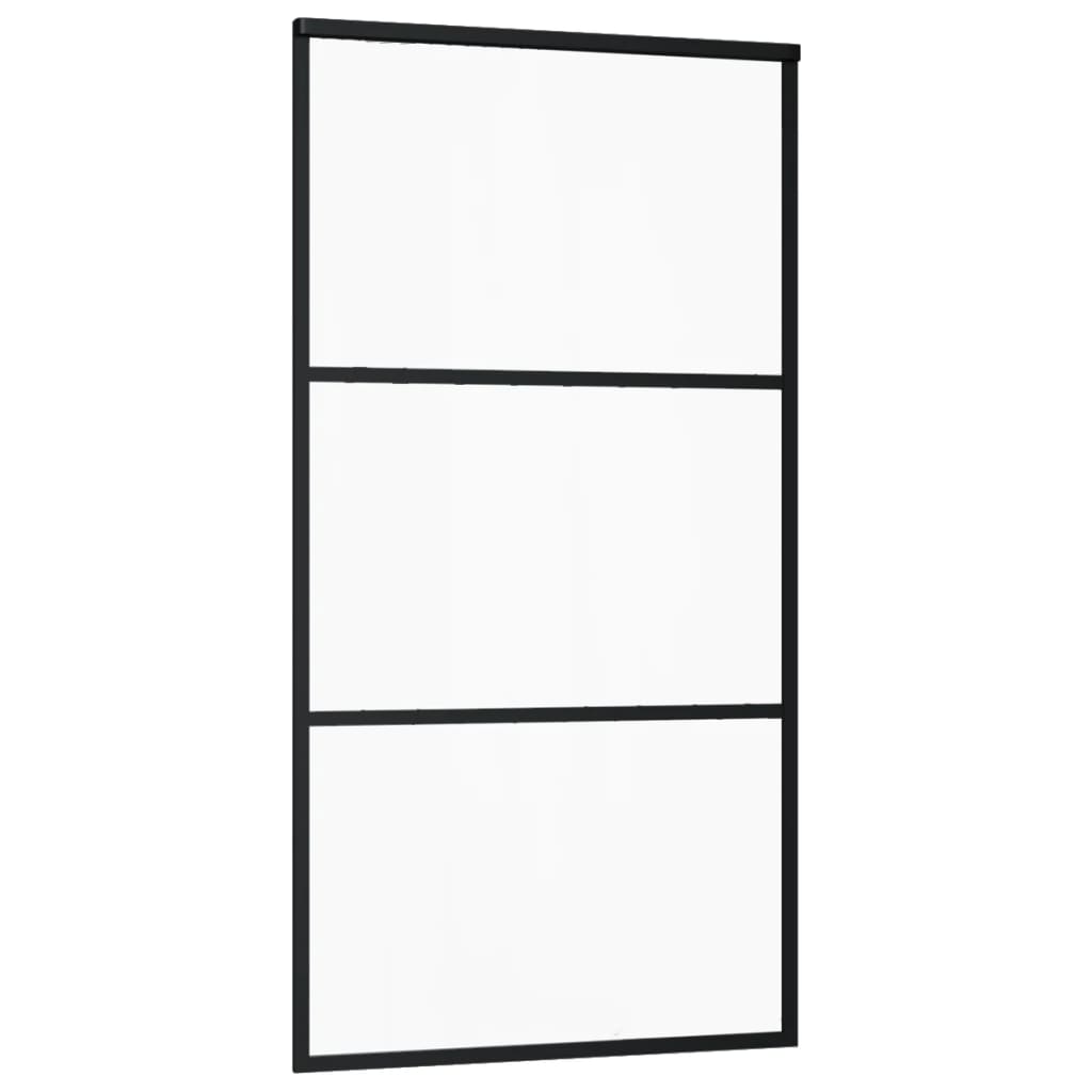 vidaXL Ușă glisantă, negru, 102x205 cm, sticlă ESG și aluminiu vidaXL Ușă glisantă, negru, 102x205 cm, sticlă ESG și aluminiu