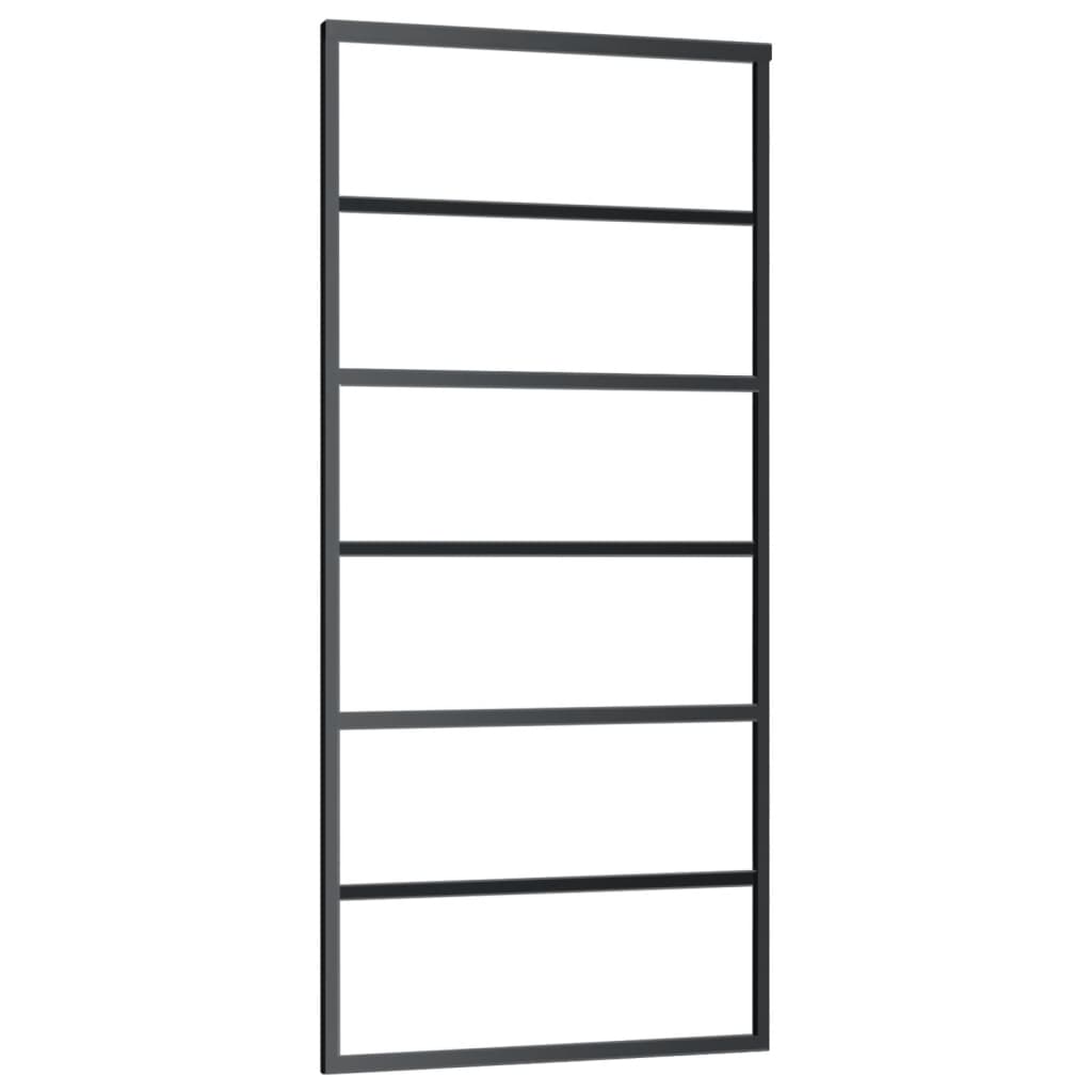 vidaXL Ușă glisantă, negru, 90x205 cm, sticlă ESG și aluminiu vidaXL Ușă glisantă, negru, 90x205 cm, sticlă ESG și aluminiu