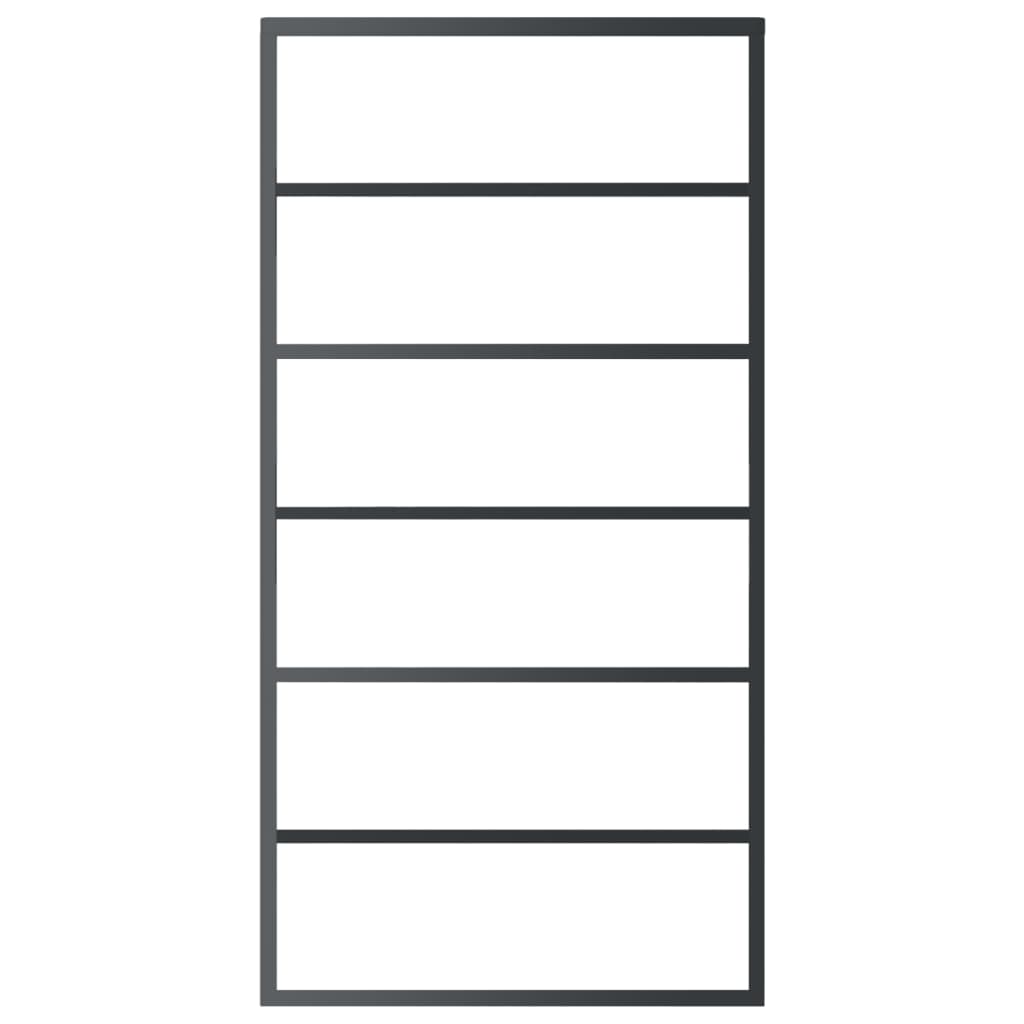 vidaXL Ușă glisantă, negru, 102x205 cm, sticlă ESG și aluminiu vidaXL Ușă glisantă, negru, 102x205 cm, sticlă ESG și aluminiu