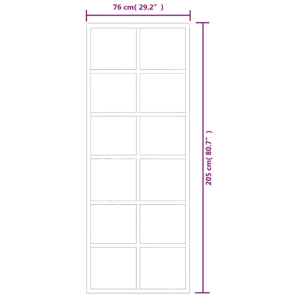 vidaXL Ușă glisantă, negru, 76x205 cm, sticlă ESG și aluminiu vidaXL Ușă glisantă, negru, 76x205 cm, sticlă ESG și aluminiu