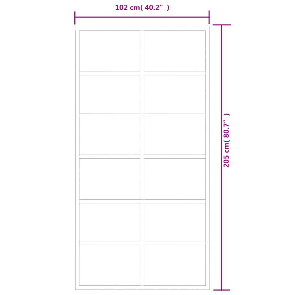 vidaXL Ușă glisantă, negru, 102x205 cm, sticlă ESG și aluminiu vidaXL Ușă glisantă, negru, 102x205 cm, sticlă ESG și aluminiu