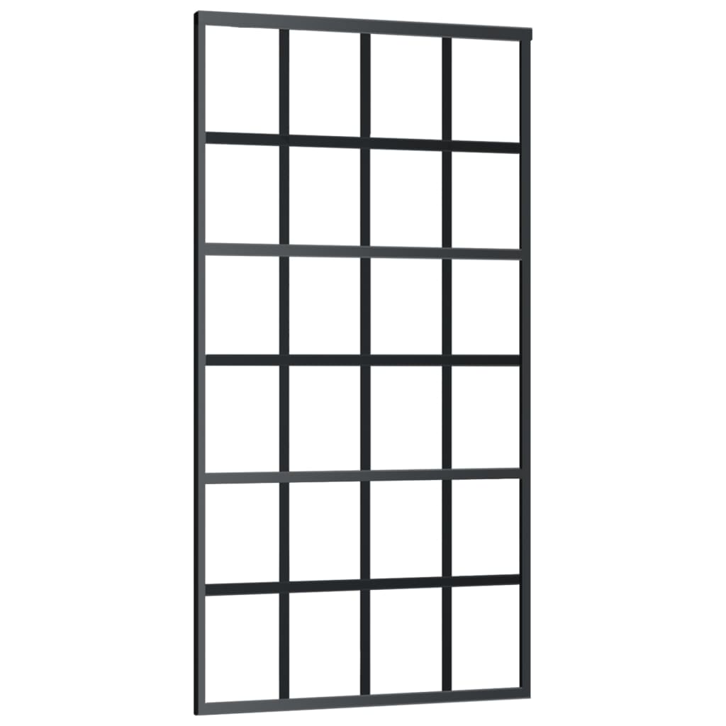 vidaXL Ușă glisantă, negru, 102x205 cm, sticlă ESG și aluminiu vidaXL Ușă glisantă, negru, 102x205 cm, sticlă ESG și aluminiu
