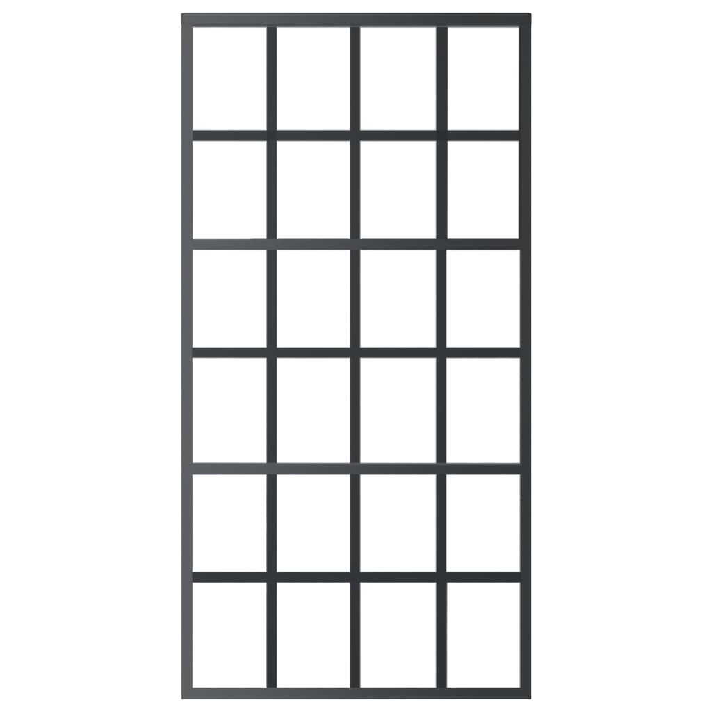 vidaXL Ușă glisantă, negru, 102x205 cm, sticlă ESG și aluminiu vidaXL Ușă glisantă, negru, 102x205 cm, sticlă ESG și aluminiu