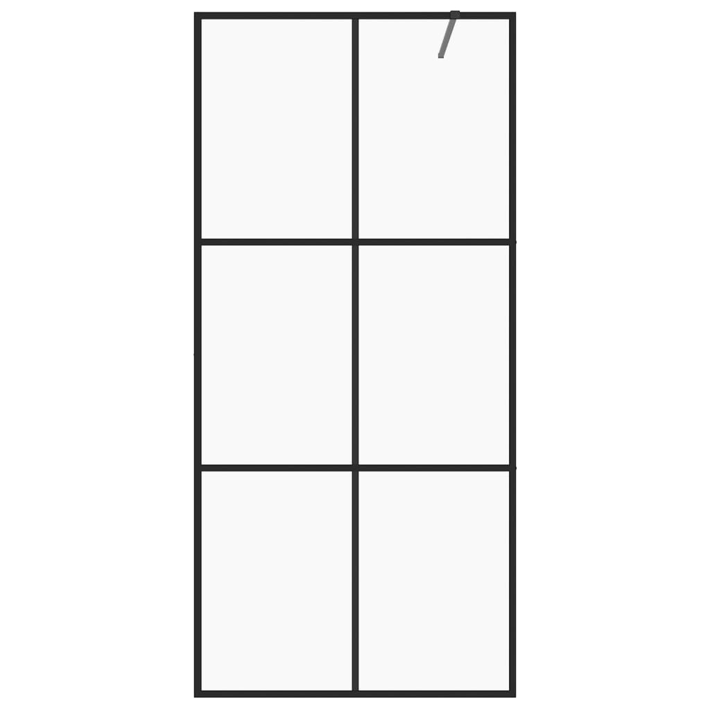 vidaXL Paravan de duș walk-in negru 90x195 cm sticlă ESG transparentă vidaXL Paravan de duș walk-in negru 90x195 cm sticlă ESG transparentă