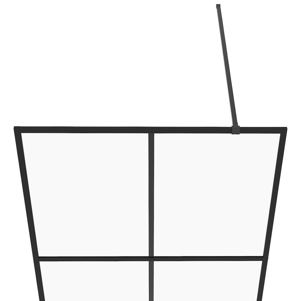 vidaXL Paravan duș walk-in, negru, 100x195 cm, sticlă ESG transparentă vidaXL Paravan duș walk-in, negru, 100x195 cm, sticlă ESG transparentă