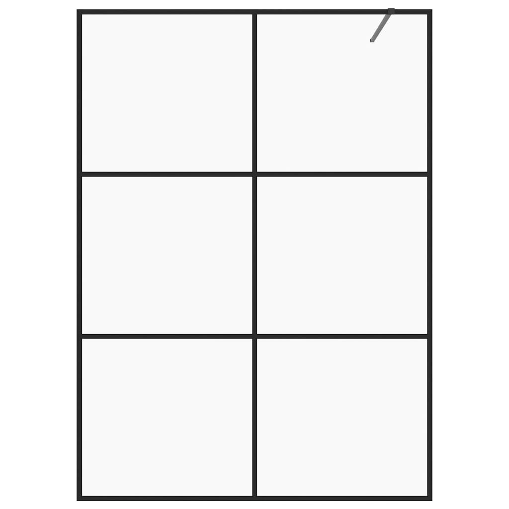 vidaXL Paravan de duș walk-in negru 140x195 cm sticlă ESG transparentă vidaXL Paravan de duș walk-in negru 140x195 cm sticlă ESG transparentă