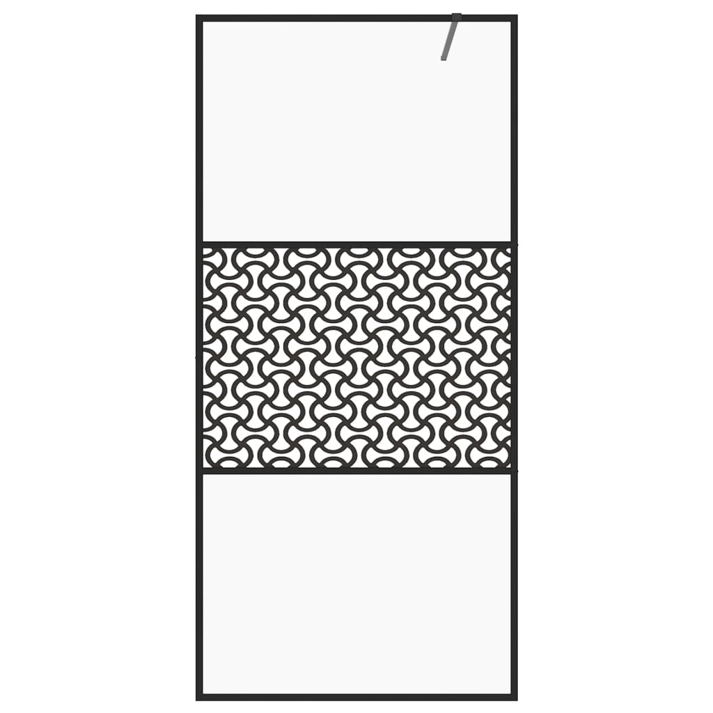 vidaXL Paravan de duș walk-in negru 80x195 cm sticlă ESG transparentă vidaXL Paravan de duș walk-in negru 80x195 cm sticlă ESG transparentă