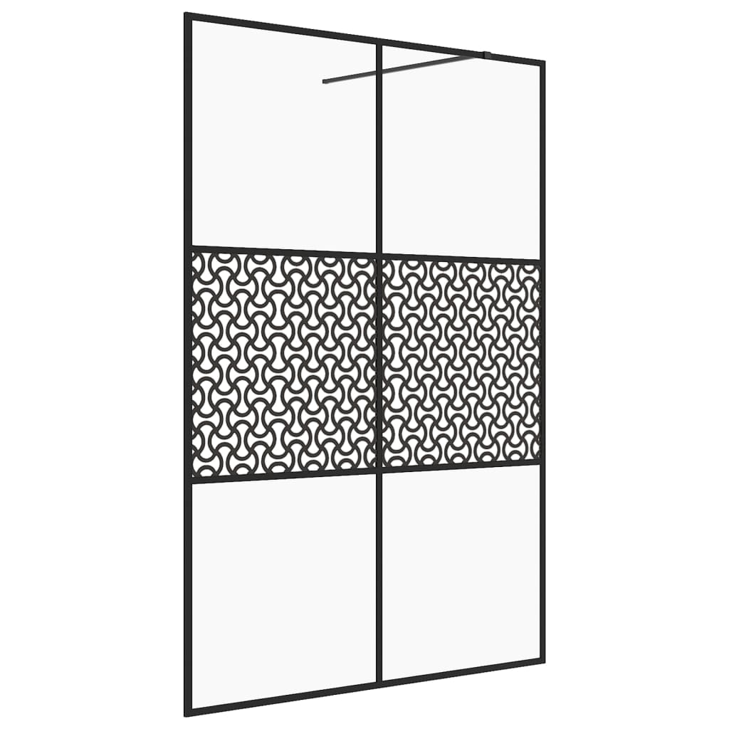 vidaXL Paravan de duș walk-in negru 140x195 cm sticlă ESG transparentă vidaXL Paravan de duș walk-in negru 140x195 cm sticlă ESG transparentă