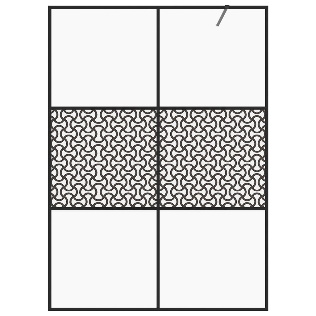 vidaXL Paravan de duș walk-in negru 140x195 cm sticlă ESG transparentă vidaXL Paravan de duș walk-in negru 140x195 cm sticlă ESG transparentă