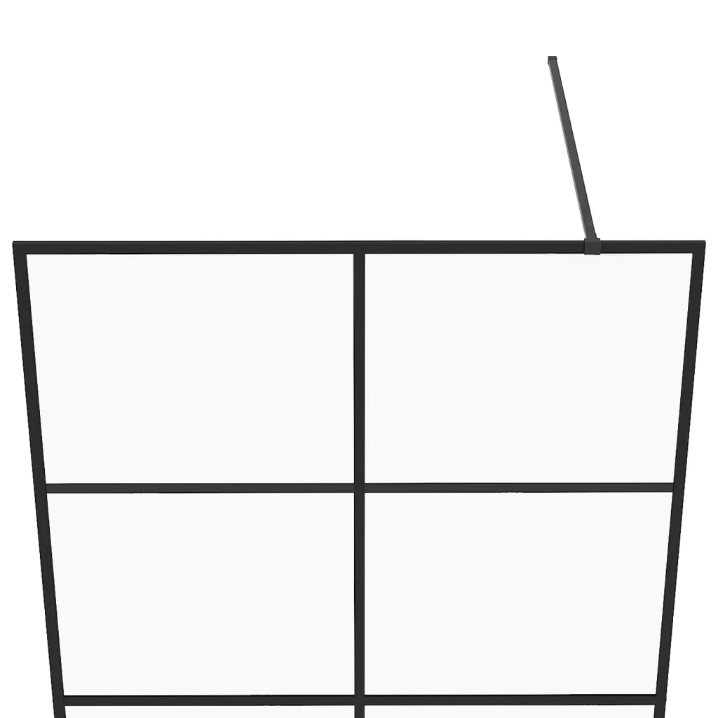 vidaXL Paravan de duș walk-in negru 140x95 cm sticlă ESG transparentă vidaXL Paravan de duș walk-in negru 140x95 cm sticlă ESG transparentă