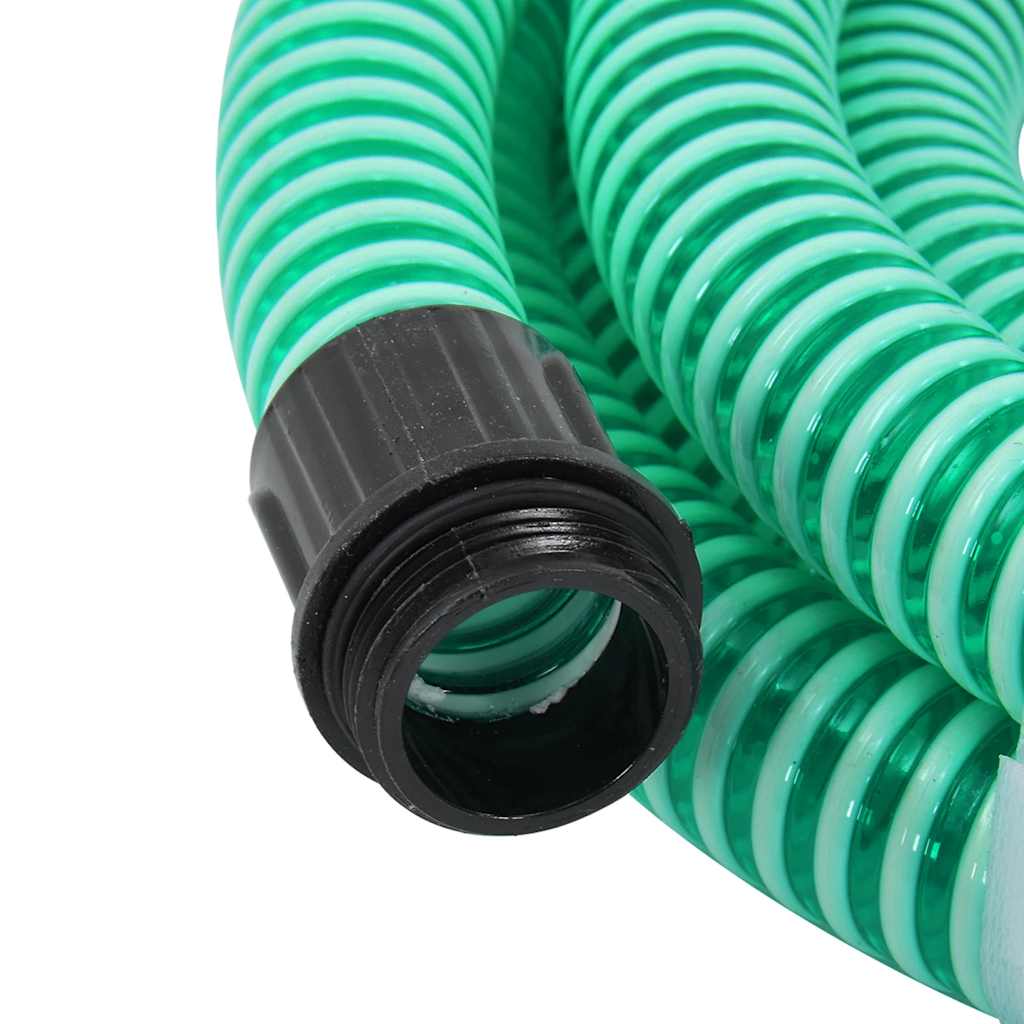 vidaXL Furtun de aspirație cu racorduri din alamă, verde 1,1" 25 m PVC vidaXL Furtun de aspirație cu racorduri din alamă, verde 1,1" 25 m PVC