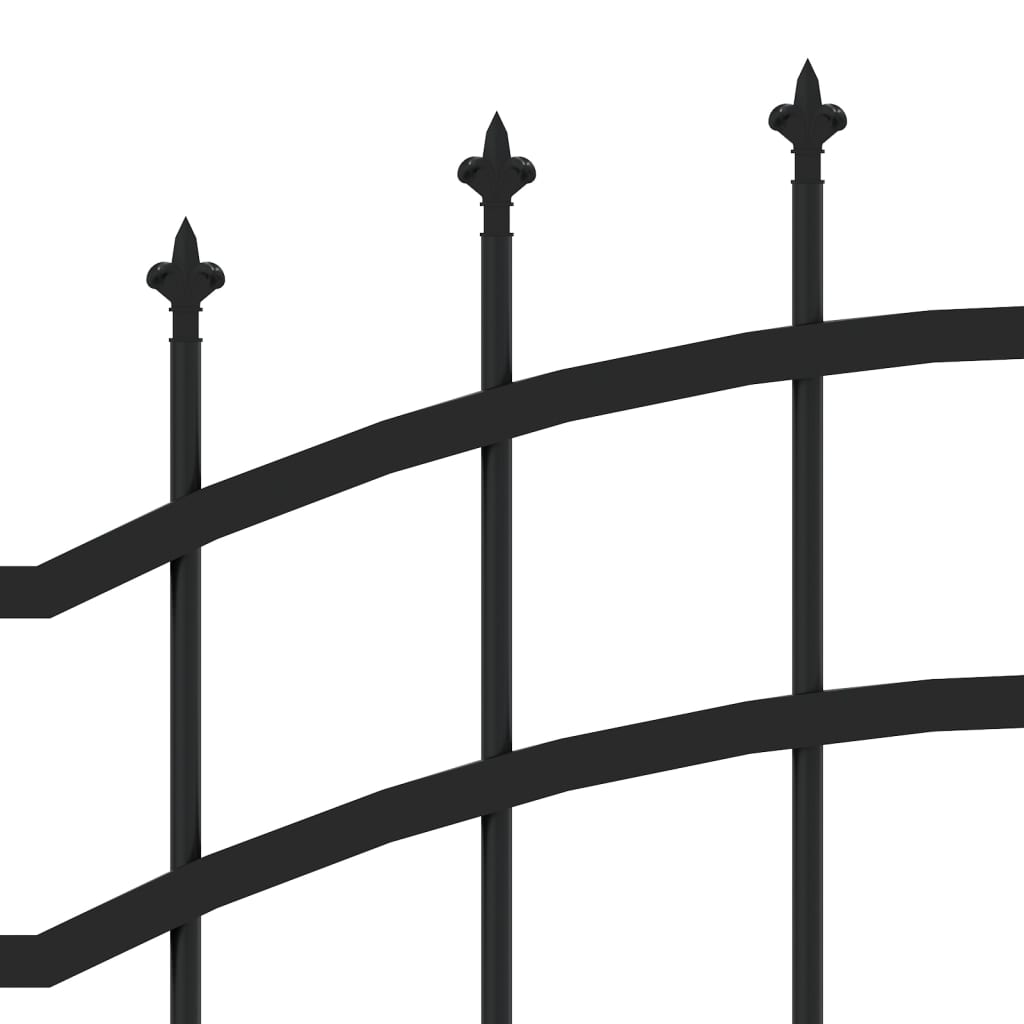 vidaXL Gard de grădină cu vârf tip suliță, negru, 239x150 cm, oțel vopsit în câmp electrostatic vidaXL Gard de grădină cu vârf tip suliță, negru, 239x150 cm, oțel vopsit în câmp electrostatic