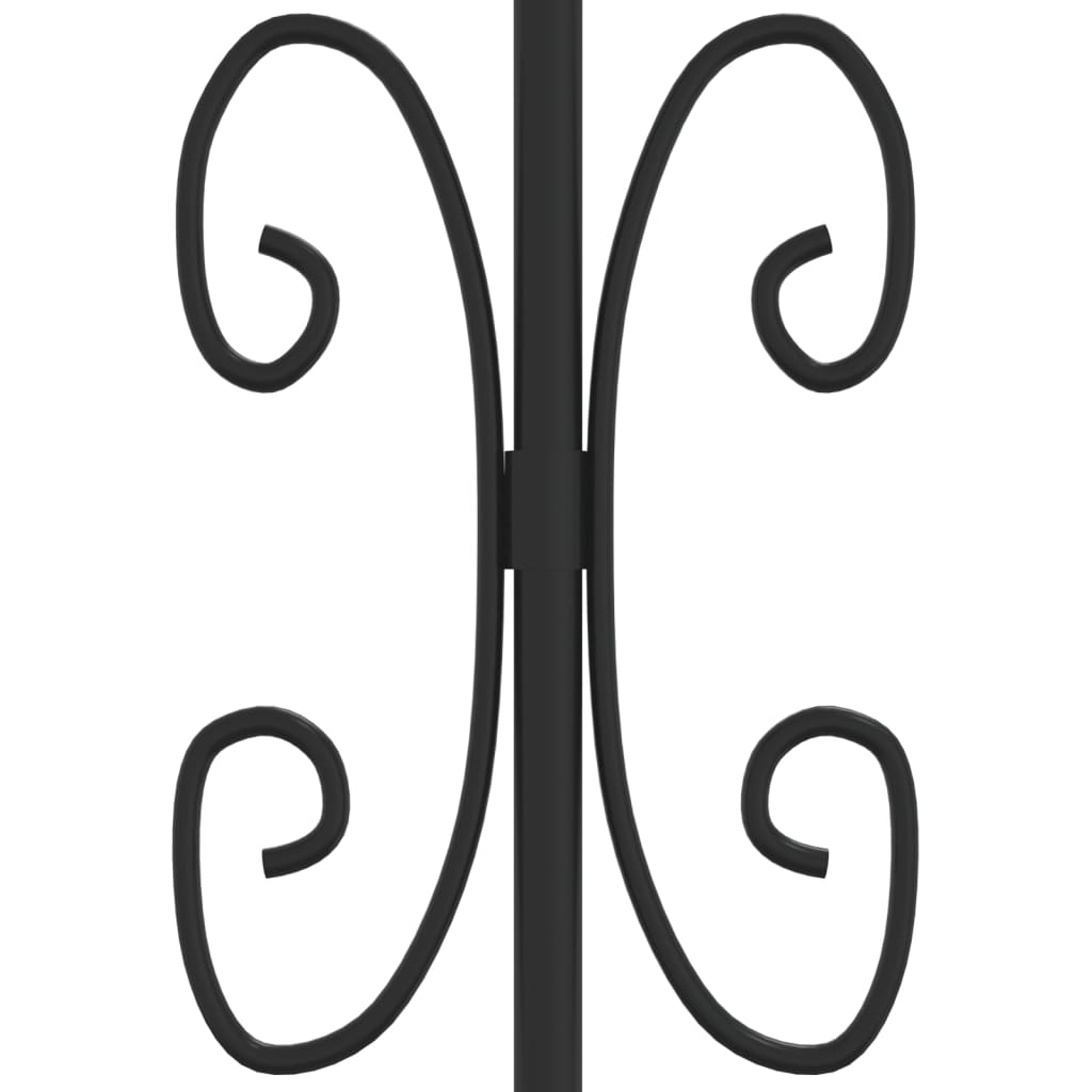vidaXL Gard de grădină cu vârf tip suliță, negru, 240x150 cm, oțel vopsit în câmp electrostatic vidaXL Gard de grădină cu vârf tip suliță, negru, 240x150 cm, oțel vopsit în câmp electrostatic