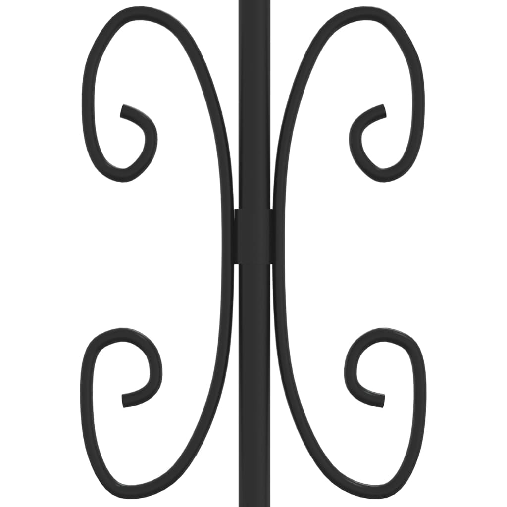 vidaXL Poartă gard cu vârf negru 103x175 cm oțel vopsit electrostatic vidaXL Poartă gard cu vârf negru 103x175 cm oțel vopsit electrostatic