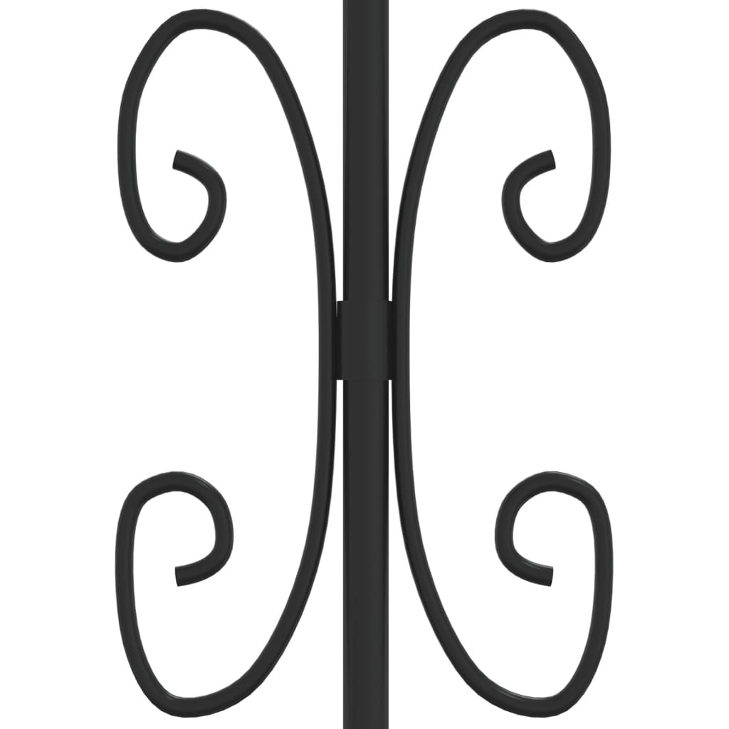 vidaXL Poartă gard cu vârf negru 305x120 cm oțel vopsit electrostatic