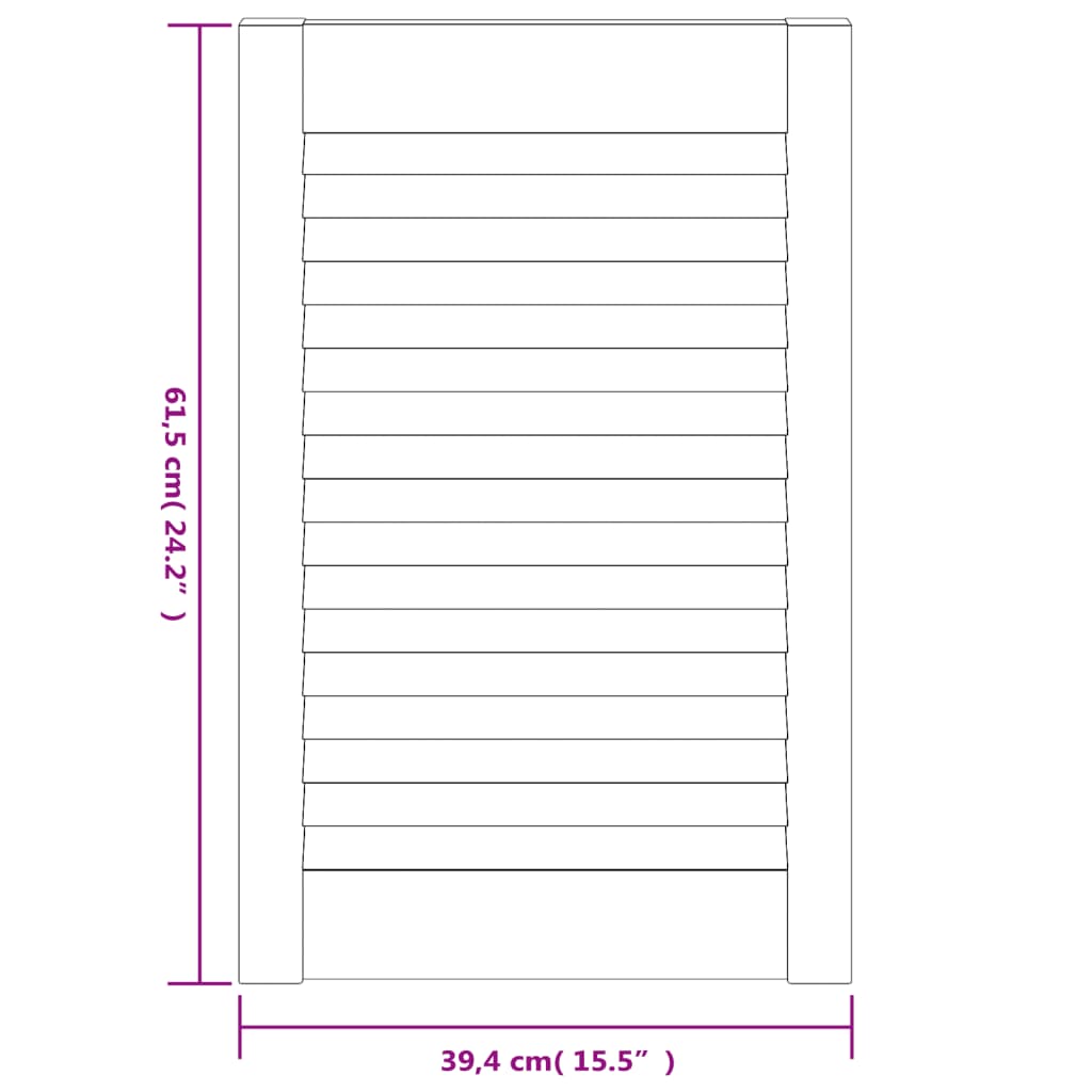vidaXL Ușă de dulap cu design lambriu, 61,5x39,4 cm, lemn masiv de pin vidaXL Ușă de dulap cu design lambriu, 61,5x39,4 cm, lemn masiv de pin