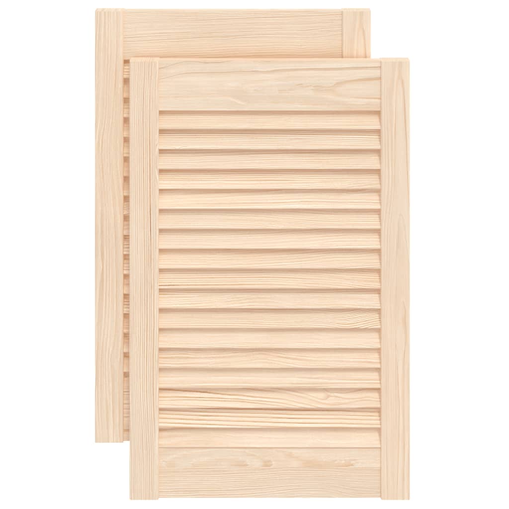 vidaXL Uși de dulap design lambriu 2 buc. 61,5x39,4 cm lemn masiv pin vidaXL Uși de dulap design lambriu 2 buc. 61,5x39,4 cm lemn masiv pin