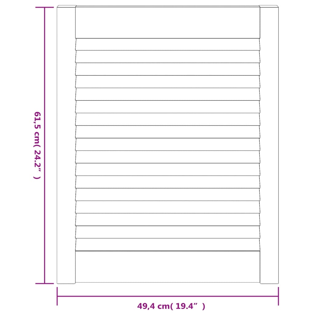 vidaXL Ușă de dulap cu design lambriu, 61,5x49,4 cm, lemn masiv de pin vidaXL Ușă de dulap cu design lambriu, 61,5x49,4 cm, lemn masiv de pin