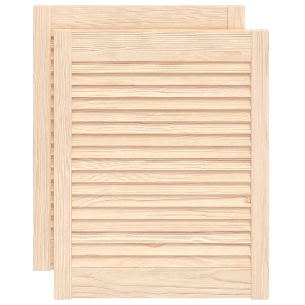 vidaXL Uși de dulap design lambriu 2 buc. 61,5x49,4 cm lemn masiv pin