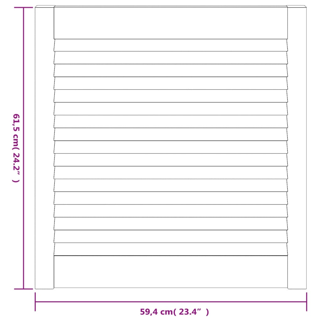 vidaXL Ușă de dulap cu design lambriu, 61,5x59,4 cm, lemn masiv de pin vidaXL Ușă de dulap cu design lambriu, 61,5x59,4 cm, lemn masiv de pin