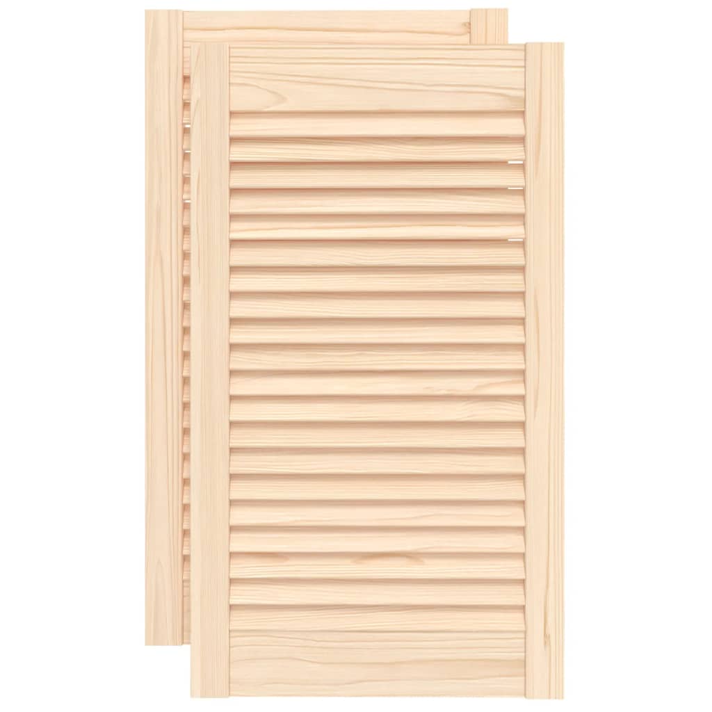 vidaXL Uși de dulap design lambriu, 2 buc., 69x39,4 cm, lemn masiv pin