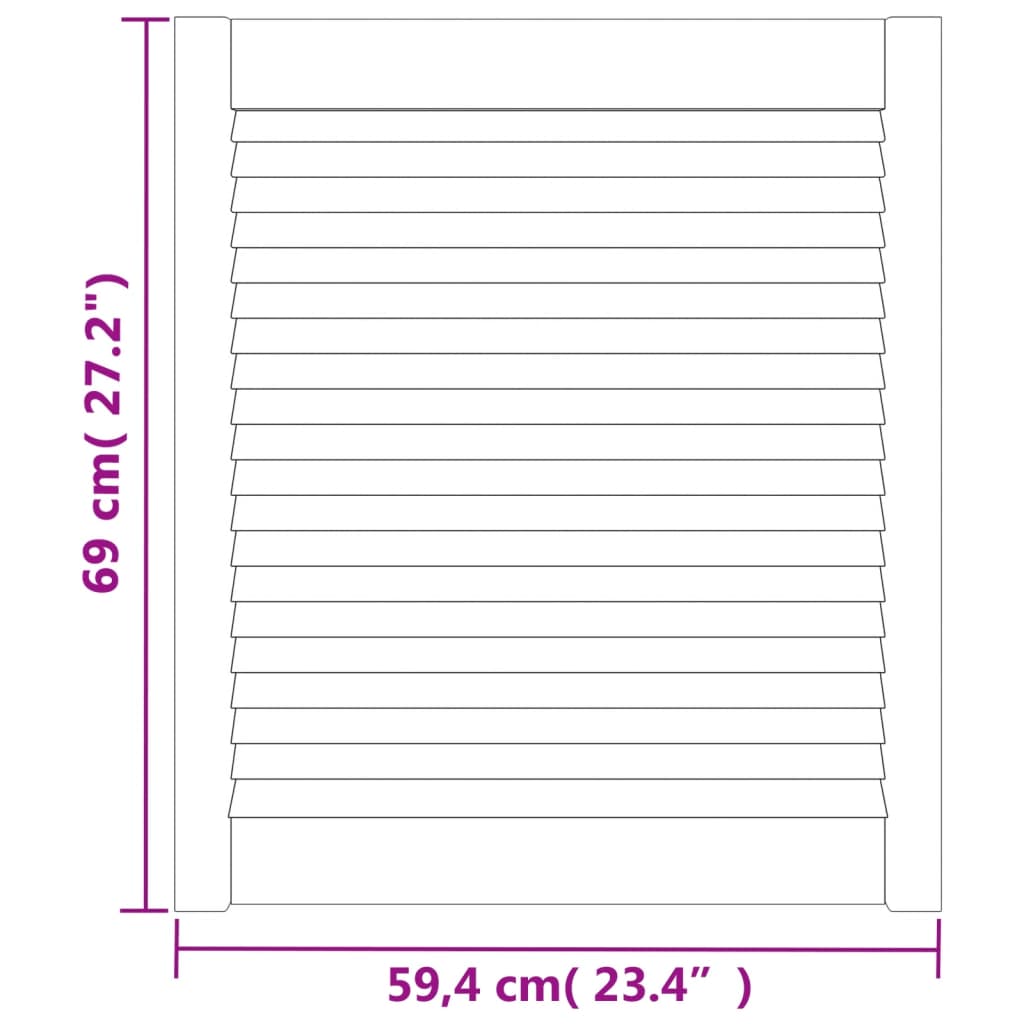 vidaXL Ușă de dulap cu design lambriu, 69x59,4 cm, lemn masiv de pin vidaXL Ușă de dulap cu design lambriu, 69x59,4 cm, lemn masiv de pin