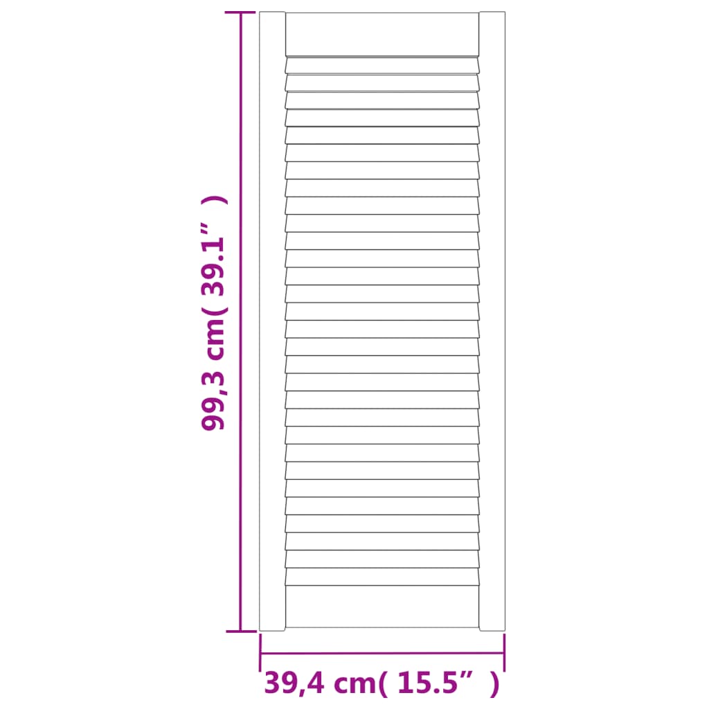 vidaXL Uși de dulap design lambriu 4 buc. 99,3x39,4 cm lemn masiv pin