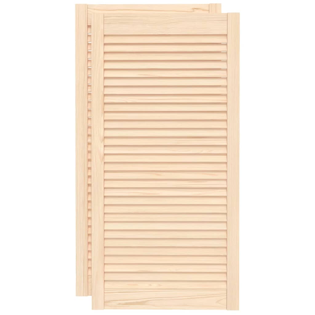 vidaXL Uși de dulap design lambriu 2 buc. 99,3x49,4 cm lemn masiv pin vidaXL Uși de dulap design lambriu 2 buc. 99,3x49,4 cm lemn masiv pin