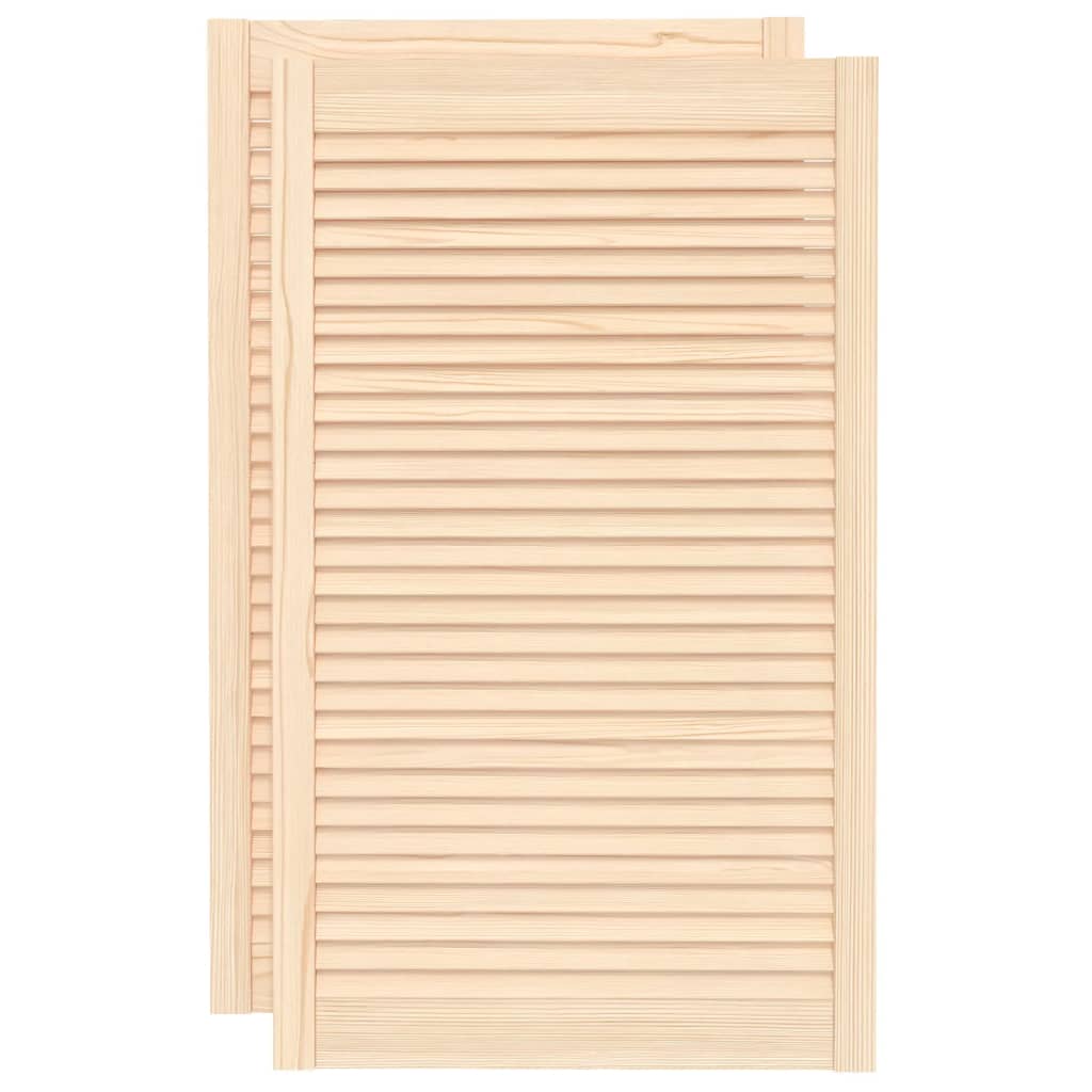 vidaXL Uși de dulap design lambriu 2 buc. 99,3x59,4 cm lemn masiv pin vidaXL Uși de dulap design lambriu 2 buc. 99,3x59,4 cm lemn masiv pin