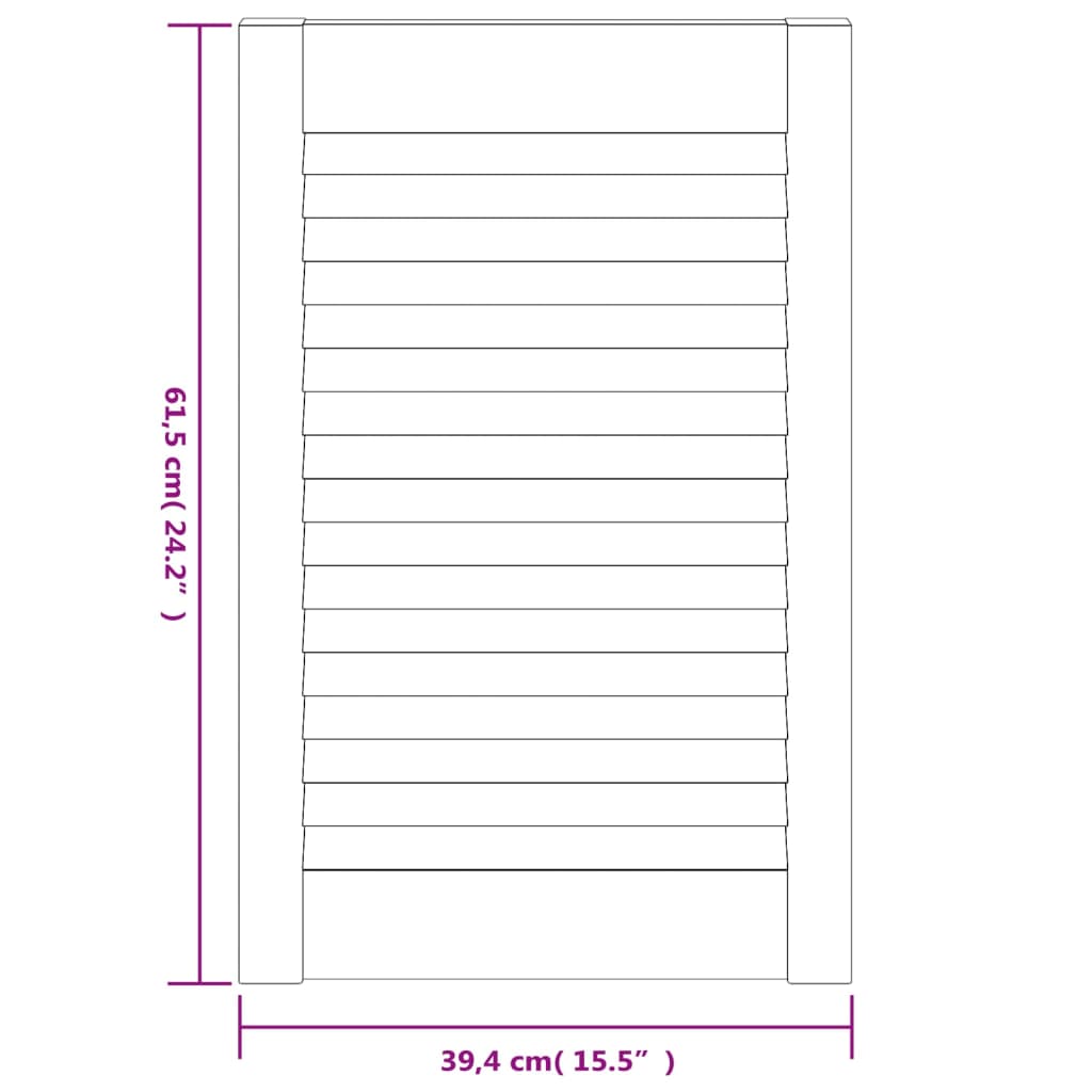 vidaXL Uși dulap design lambriu 4 buc. alb 61,5x39,4 cm lemn masiv pin