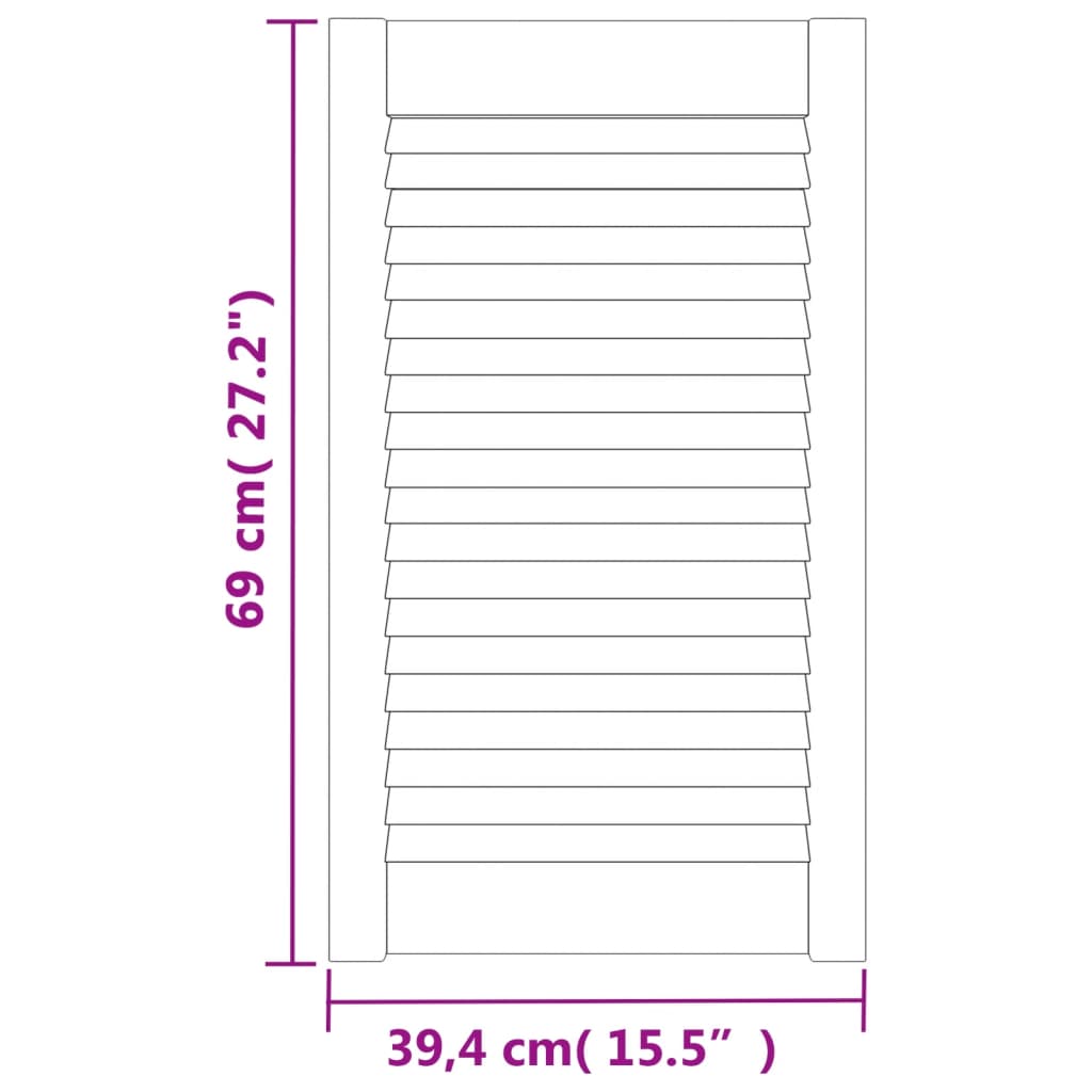vidaXL Uși dulap design lambriu 4 buc. alb 69x39,4 cm, lemn masiv pin