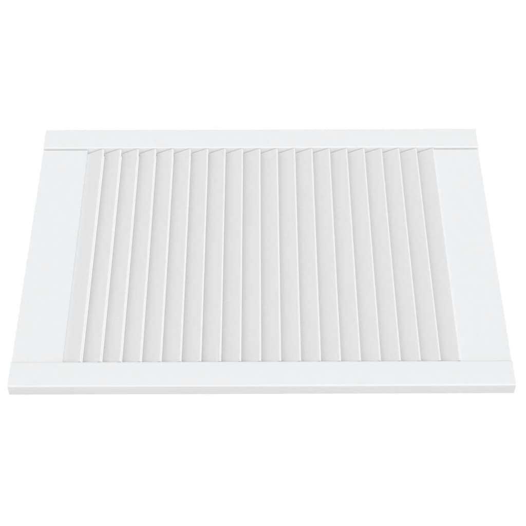 vidaXL Uși dulap design lambriu 4 buc. alb 69x49,4 cm, lemn masiv pin