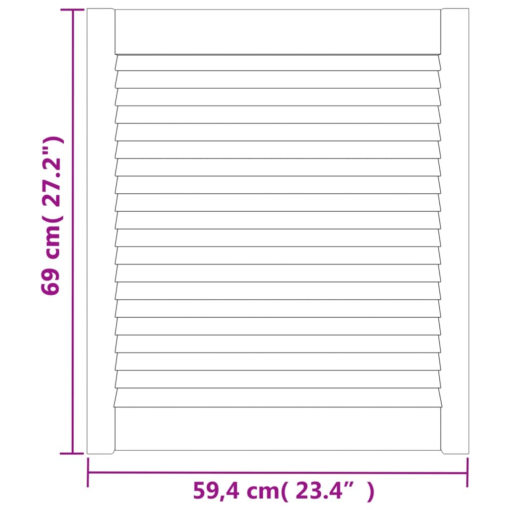 vidaXL Ușă de dulap design lambriu, alb, 69x59,4 cm, lemn masiv pin vidaXL Ușă de dulap design lambriu, alb, 69x59,4 cm, lemn masiv pin
