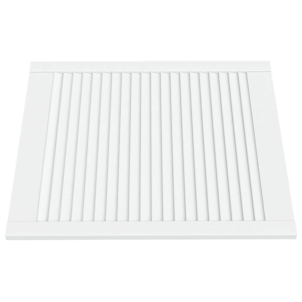 vidaXL Uși dulap design lambriu 4 buc. alb 69x59,4 cm, lemn masiv pin