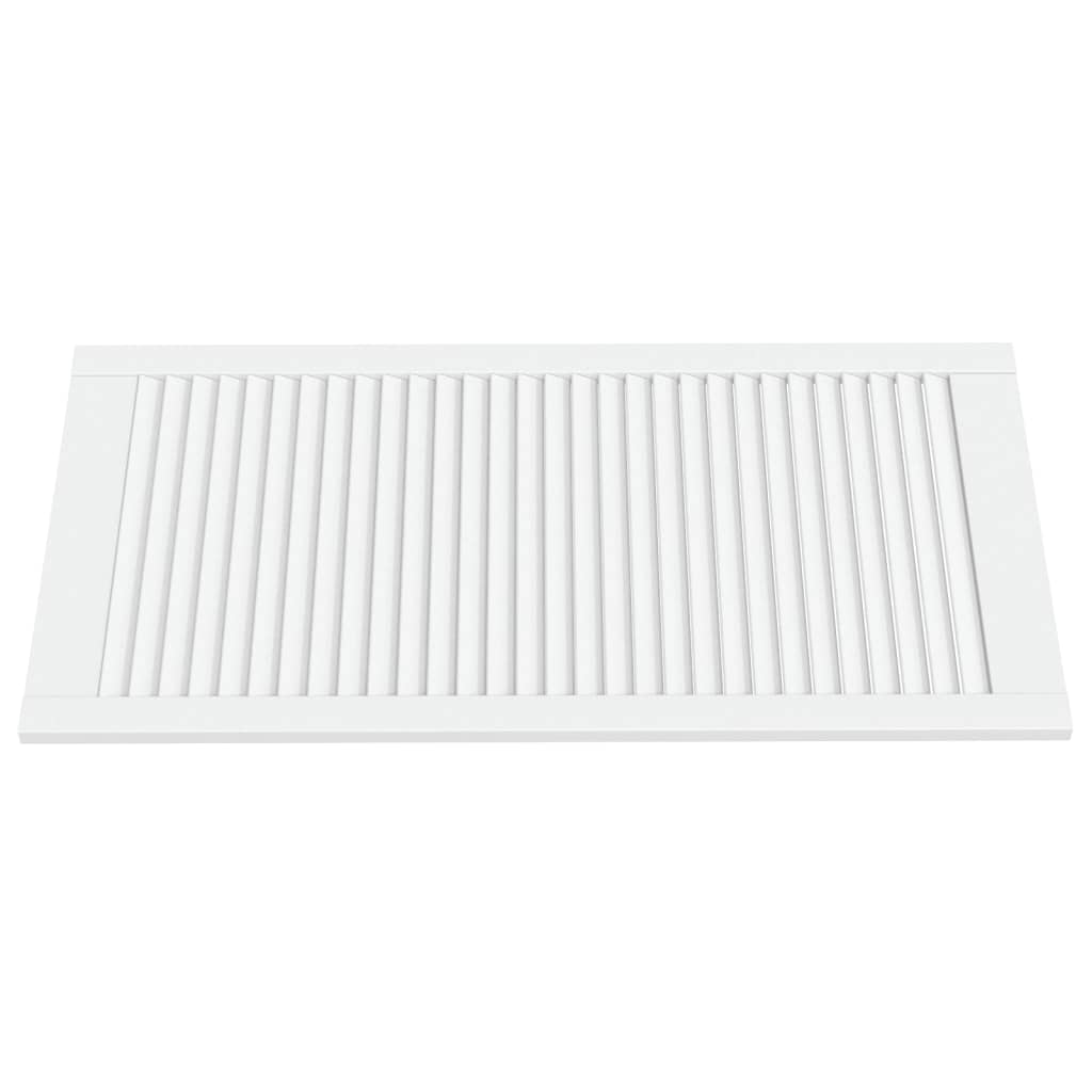 vidaXL Uși dulap design lambriu 2 buc. alb 99,3x49,4 cm lemn masiv pin